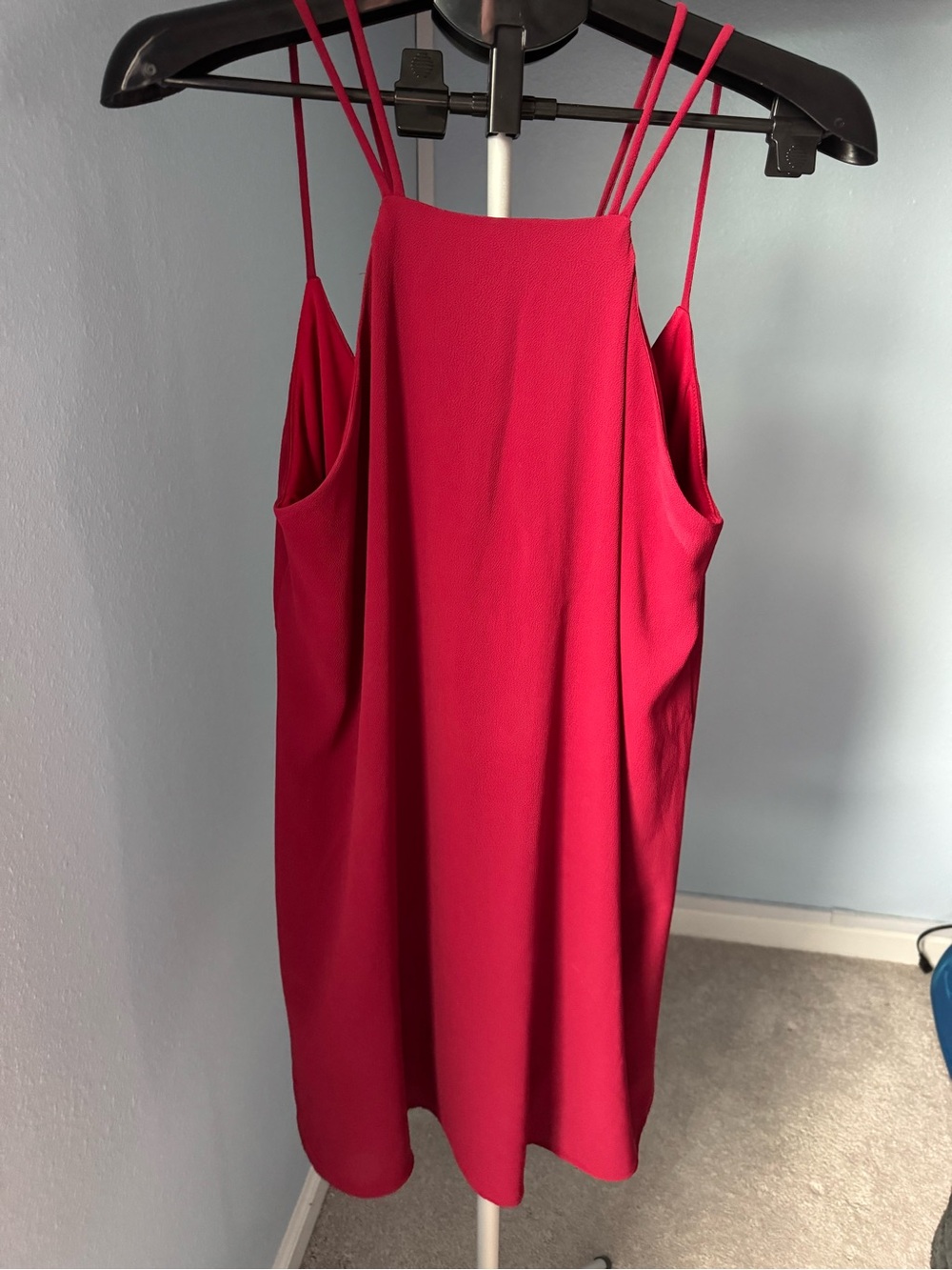 Style Rack Red Double-Strap low back Slip Dress - Picture 3 of 6